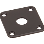 WD Music  P100B LP JACK PLATE BLACK PLASTIC