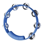 Rhythm Tech TC4048 8" True Colors Tambourine, Single Row, Blue