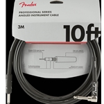 Fender 0990820025 Professional Series Instrument Cable - Straight-Angle - 10' - Black