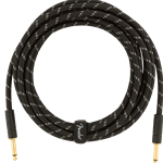 Fender 0990820083 Deluxe Series Instrument Cable - Straight/Straight - 15' - Black Tweed