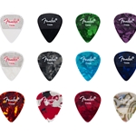 Fender 1980200300 351 Dotted Celluloid Picks, 12-Pack, Medium