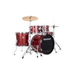 Ludwig LC19514 Accent Live 5-Piece Red Sparkle Drum Set