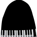 AM Gifts  71848 Black/White Keyboard Beanie