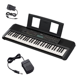 NW Music PSRE283+PEDAL 61-Key Portable Keyboard with Sustain Pedal