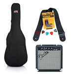 NW Music F10GPKGBASIC Basic Fender 10 Watt Electric Guitar Package