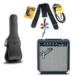 NW Music F10GPKGDLX Deluxe Fender 10 Watt Electric Guitar Package