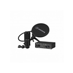 Steinberg  IXO12B-PSPACK Podcast Pack with Mic, Table Top Stand, Pop Screen - Black