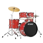 TAMA ST52H5CCDS STAGESTAR  5-piece Complete Drum Set with Snare Drum and Brass Cymbals - Candy Red Sparkle