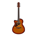 Ibanez AAM50LCEOLB Left Handed Acoustic Electric Guitar - Light Brown Sunburst Open Pore Natural