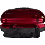 Knilling 520F Embassy D-shaped Violin Case, Black/Burgundy