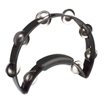 Rhythm Tech RT1210 Solo Tambourine with Nickel Jingles, Black