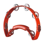 Rhythm Tech RT1230 Solo Tambourine with Nickel Jingles, Red