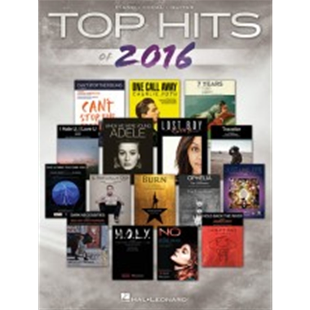 Top Hits of 2016 Piano/Vocal/Guitar