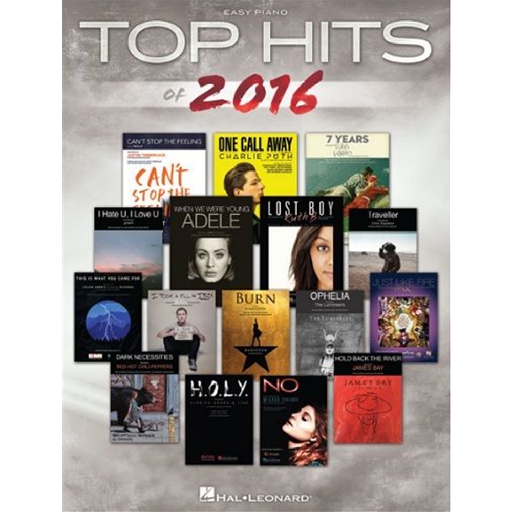 Top Hits of 2016 Easy Piano