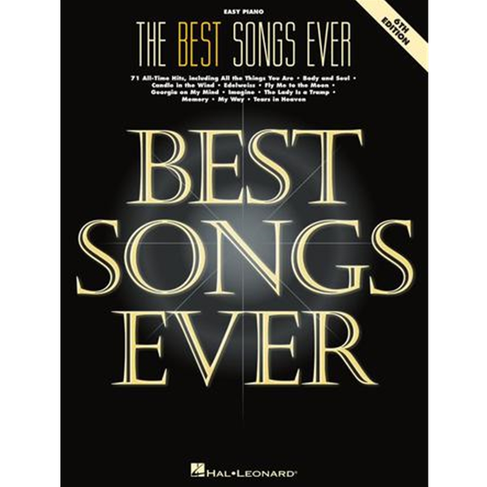 The Best Songs Ever Easy Piano - 6th Edition