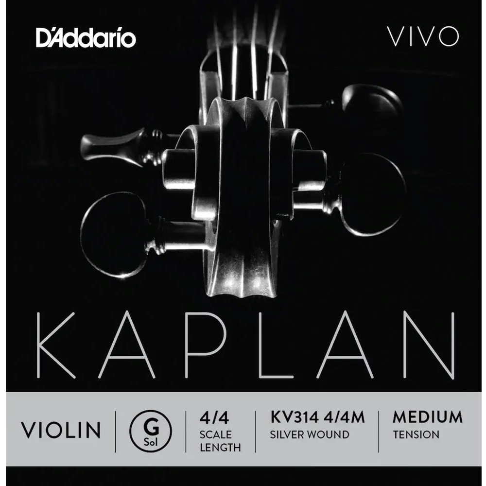 Kaplan KV31444M  Vivo Violin G String, 4/4 Scale, Medium Tension