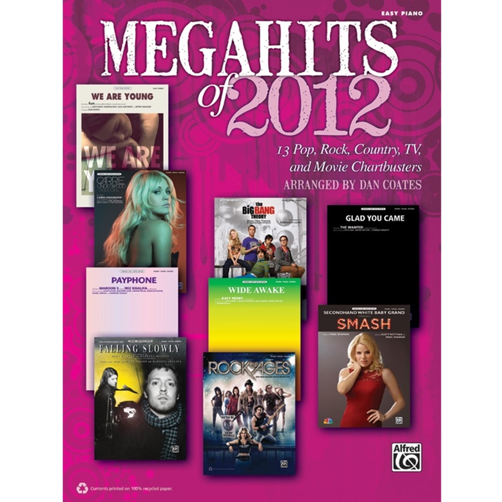 Megahits of 2012 Easy Piano Book