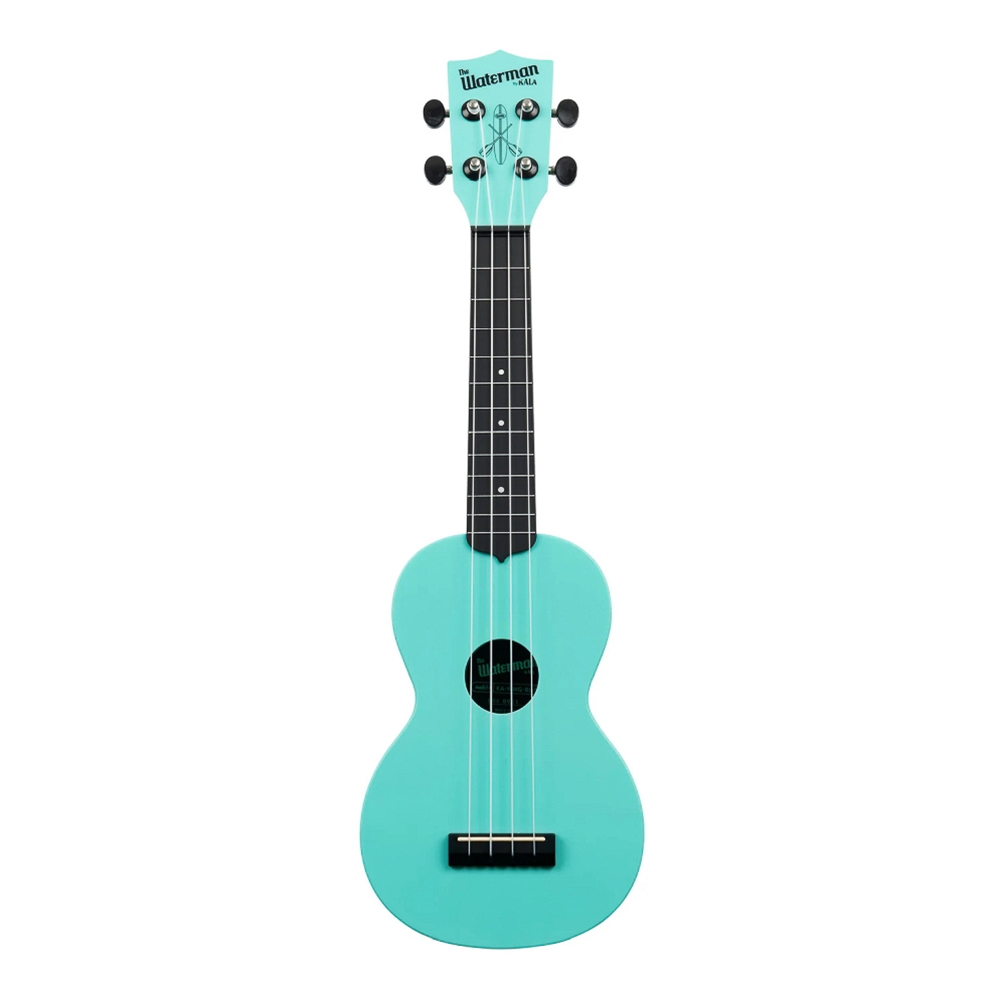 Kala KA-WMG-BL-S Aqua Mist GITD Soprano Waterman Ukulele w/ Tote Bag