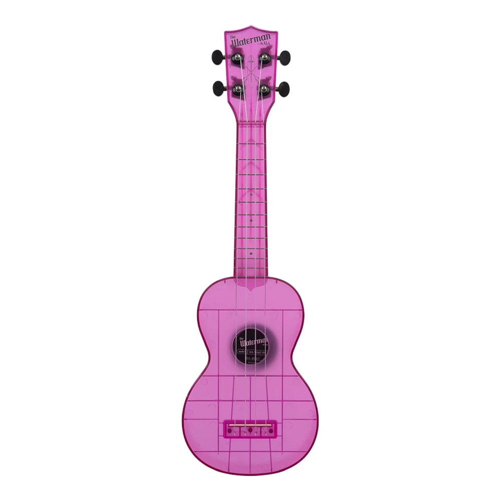 Kala KA-WMT-PL-S Amethyst Purple Transparent Soprano Waterman Ukulele w/ Tote Bag