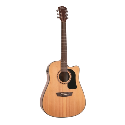 Washburn AD5CEPACK-A-U Dreadnought Cutaway Acoustic Electric Guitar Pack-Natural Gloss