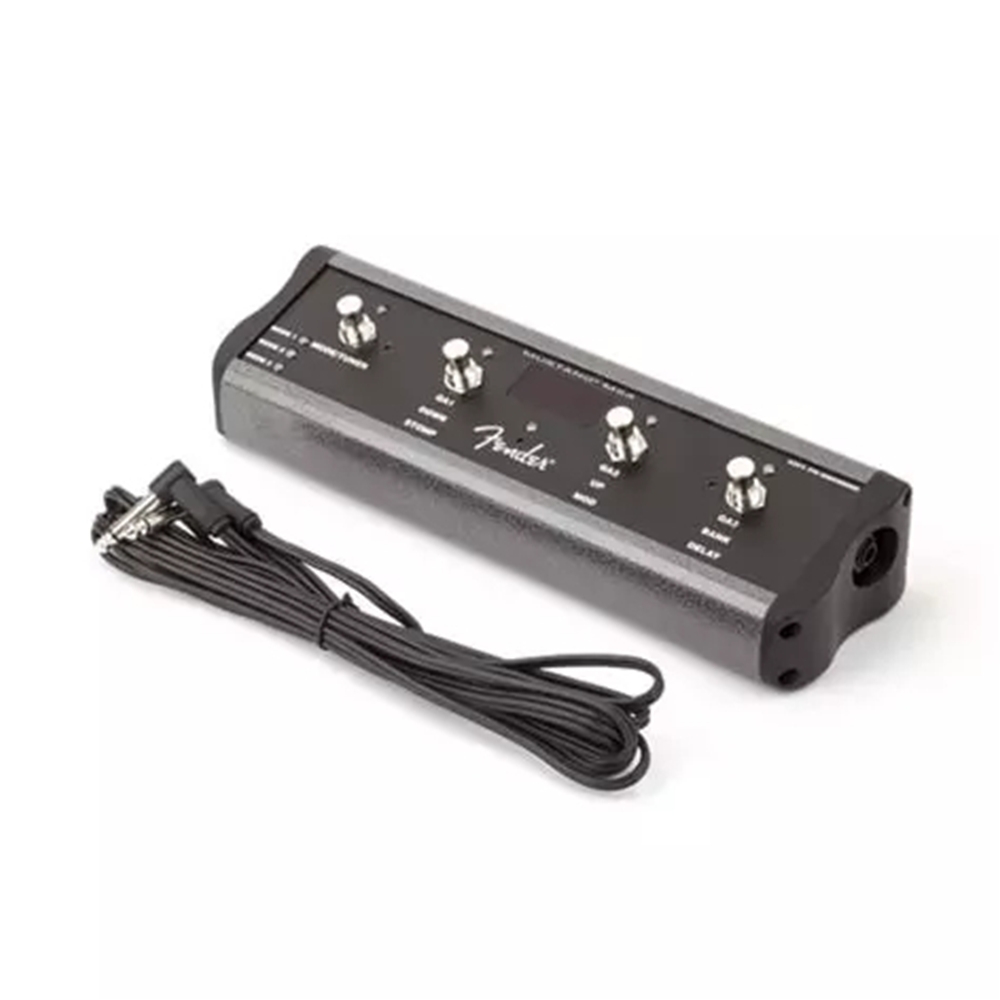 Fender 008-0996-000 4-Button Footswitch : Preset Up Down - Quick Access - Effects On/Off - or Tap Tempo - with 1/4" Jack