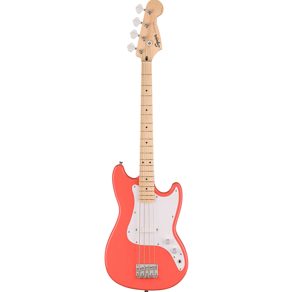 0373802511 Squier Sonic® Bronco™ Bass - White Pickguard - Tahitian Coral