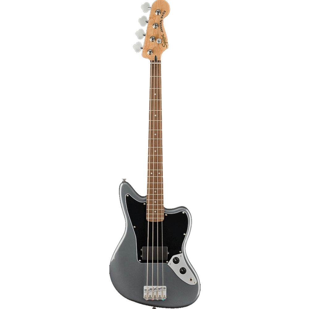 Squier 0378501569 Affinity Series Jaguar Electric Bass Guitar H, Charcoal Frost Metallic