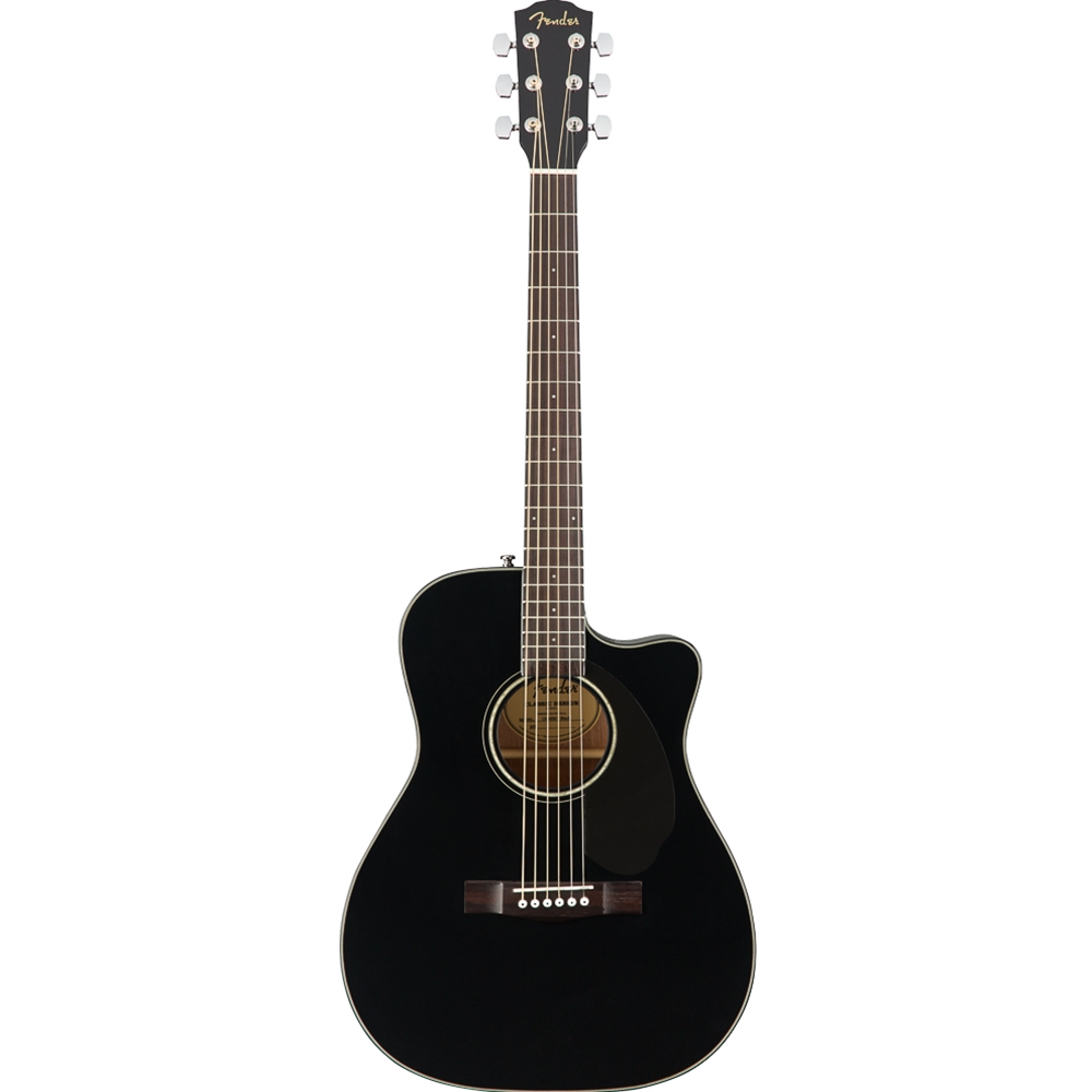 Fender 0970153006 Acoustic Electric CC-60SCE Concert Guitar, Black