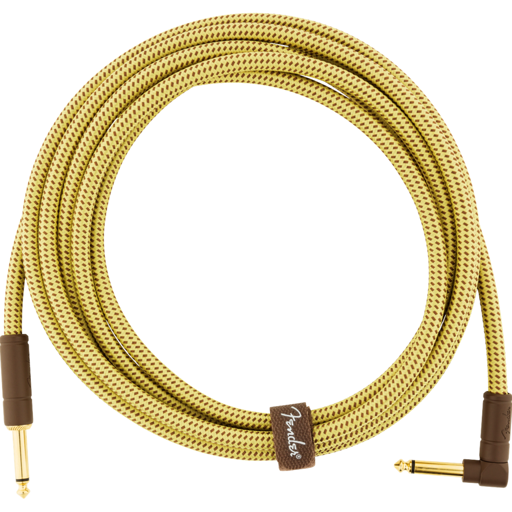 Fender 0990820091 Deluxe Series Instrument Cable - Straight/Angle - 10' - Tweed