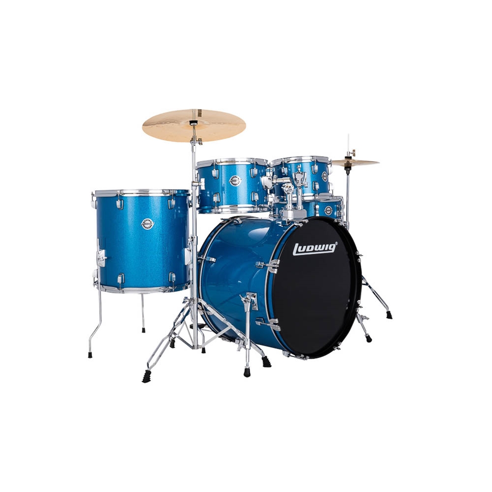 Ludwig LC19519 Accent Live 5-Piece Blue Sparkle Complete Drum Set