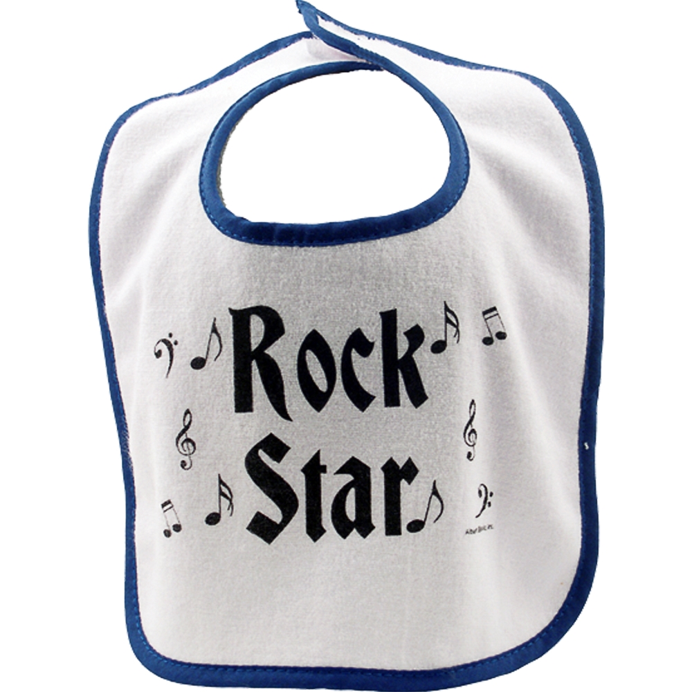 AM Gifts  41900 Rock Star Baby Bib - Blue