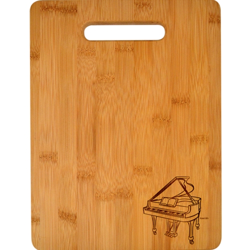 AM Gifts  MUHG4 Wooden Cutting Board Piano Engraved