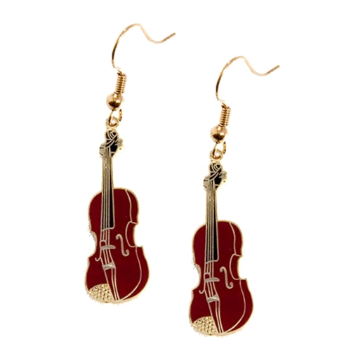 AM Gifts  E74 Violin Earrings