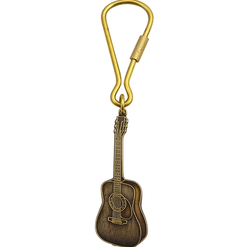 AM Gifts  K13B Martin D-45 Guitar Keychain-Antique Brass