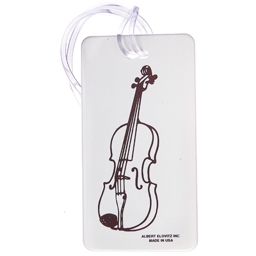 AM Gifts  1705 Violin Hard Plastic ID Tag