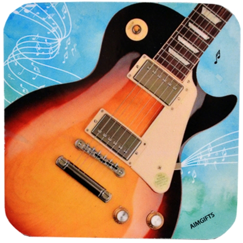 AM Gifts  MUCO44 Les Paul Guitar Vinyl Coaster