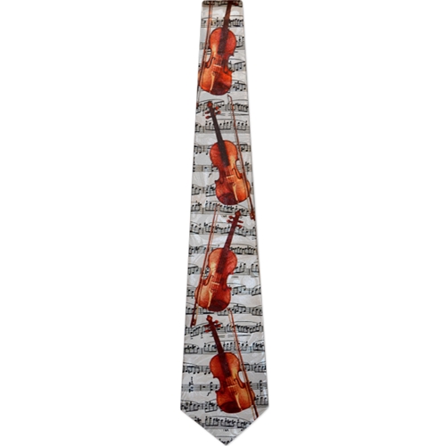 AM Gifts  42086 Violin/ Sheet Music Necktie