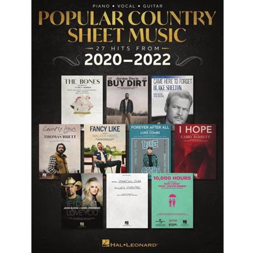 POPULAR COUNTRY SHEET MUSIC 27 Hits from 2020-2022 PVG