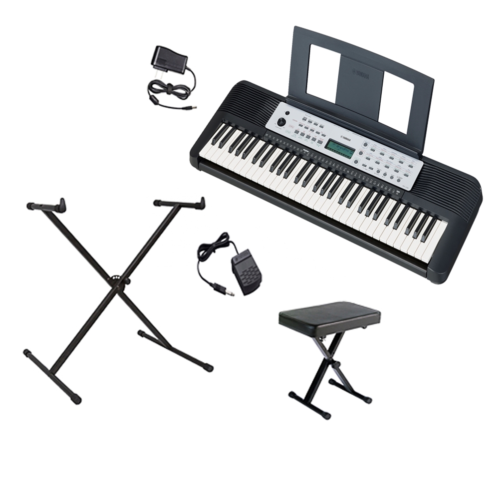 NW Music YPT270ADPKG 61-Key Portable Keyboard with Sustain Pedal, X-Stand & Bench - $40 MARKDOWN!