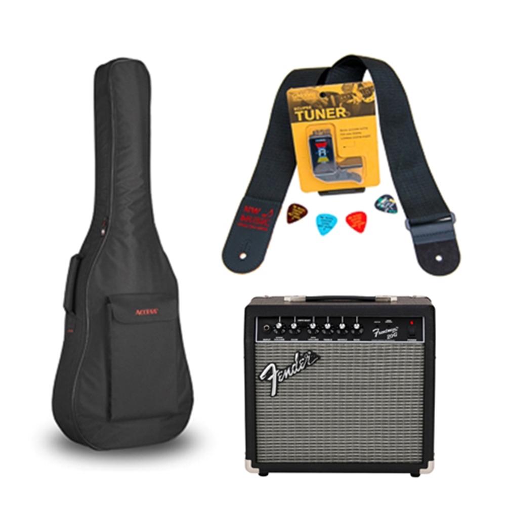 NW Music F20GPKGSTD Standard Fender 20 Watt Electric Guitar Package