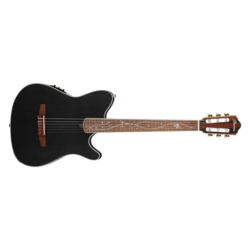 Ibanez TOD10NTKF Tim Henson (Polyphia) Acoustic Electric Guitar - Transparent Black Flat