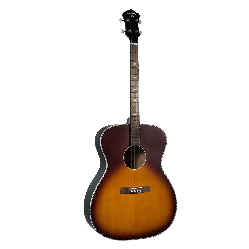 Recording King ROST-7-TS Tenor Acoustic Guitar, Tobacco Sunburst