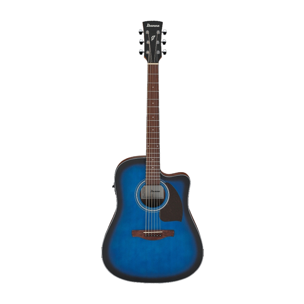 Ibanez PF50CEOBH PF Series Acoustic-Electric Guitar, Transparent Blue Sunburst