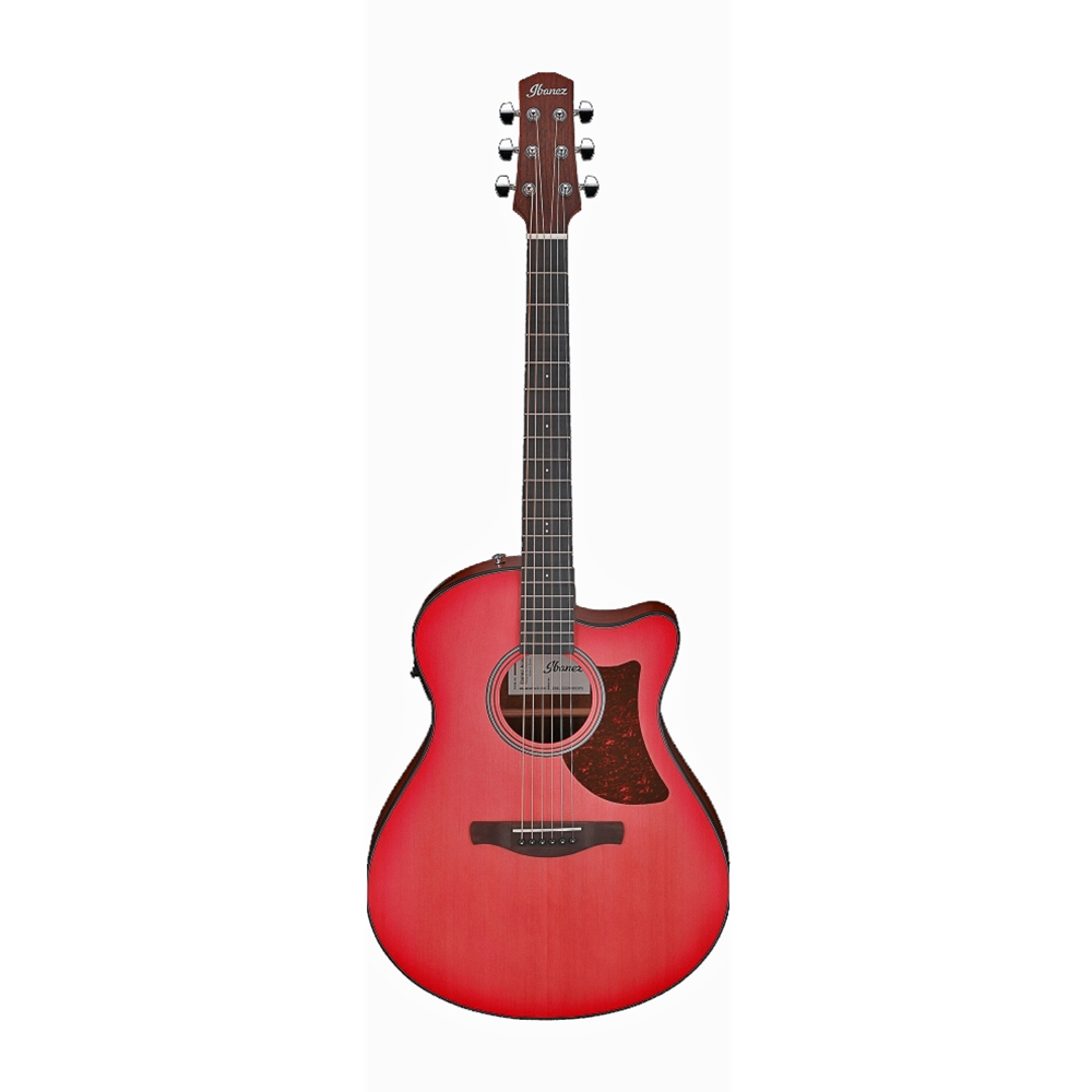 Ibanez AAM50CECRO Acoustic - Electric Guitar - Open Pore Coral Red Burst