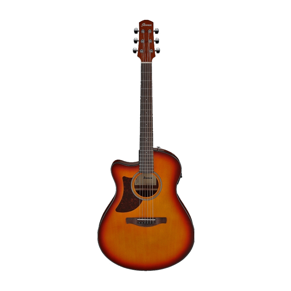 Ibanez AAM50LCEOLB Left Handed Acoustic Electric Guitar - Light Brown Sunburst Open Pore Natural