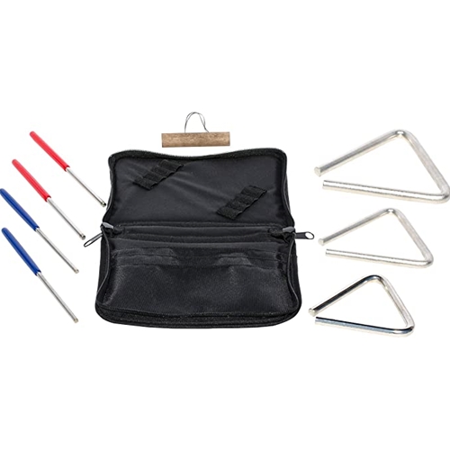 Treeworks TRE57BP Set of 4" 5" 6" Triangles and Beaters with Carrying Case