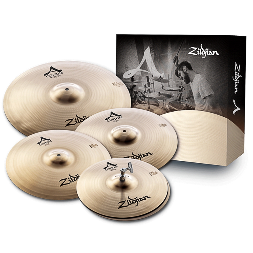 Zildjian A2057911 A Custom Cymbal Pack  14"Hihats, 16", 18", 20"