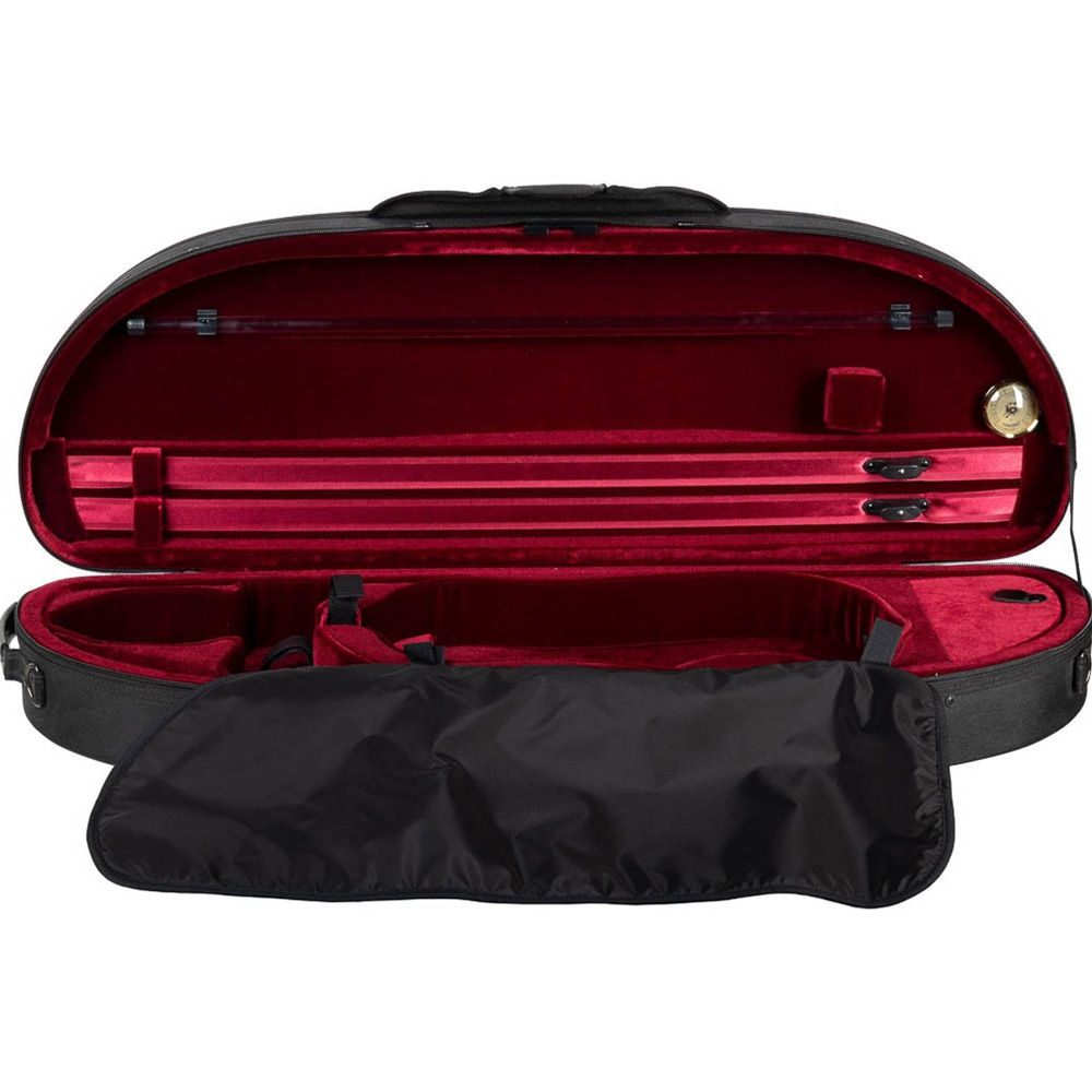 Knilling 520F Embassy D-shaped Violin Case, Black/Burgundy