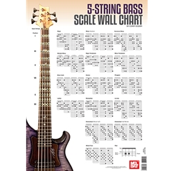 NW Music Store - 5-String Bass Scale Wall Chart